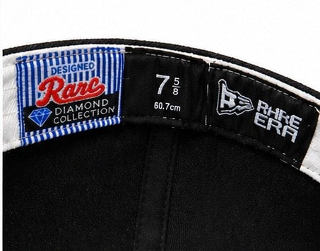 Designed Rare Apparel Black 59/50 Fitted Cap (PRE -ORDER)